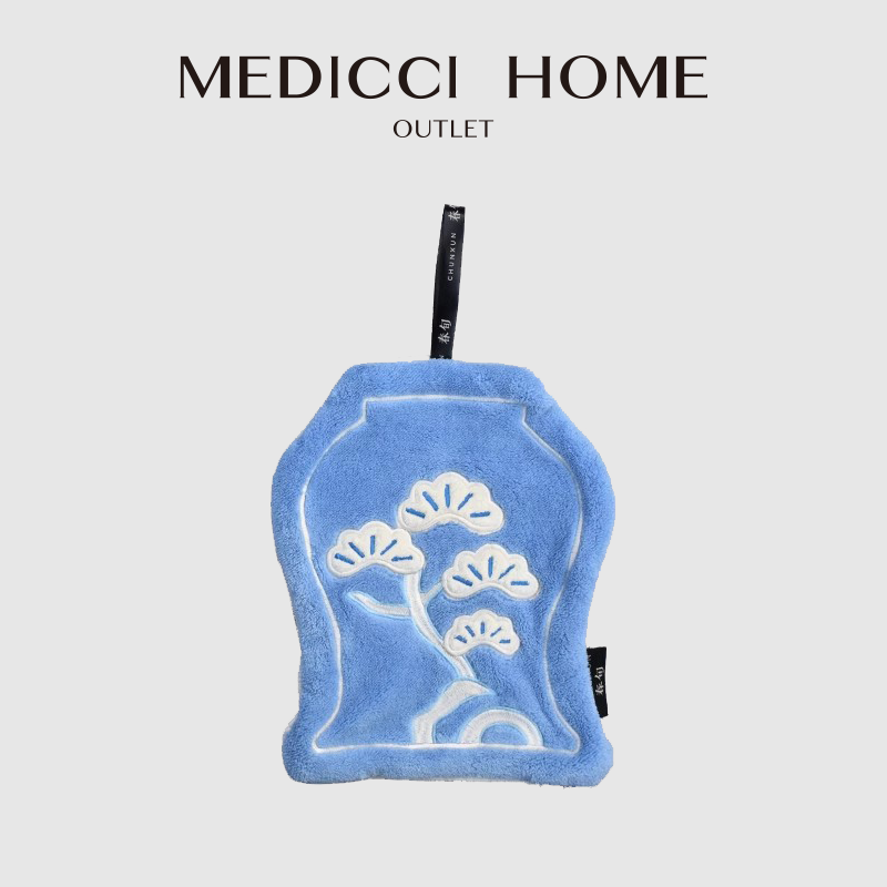 Japanese Home Bathroom Design - Medicci Home-Toalla de mano con bordado