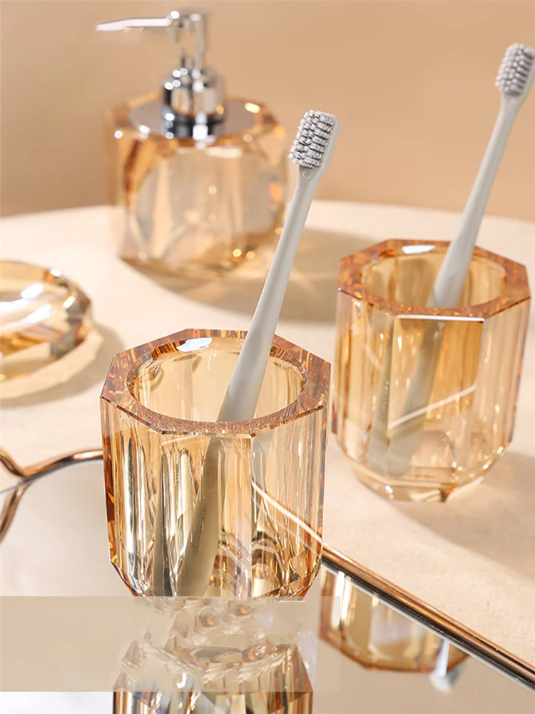 Glass Soap Dish - Juego de baño, dispensador de jabón