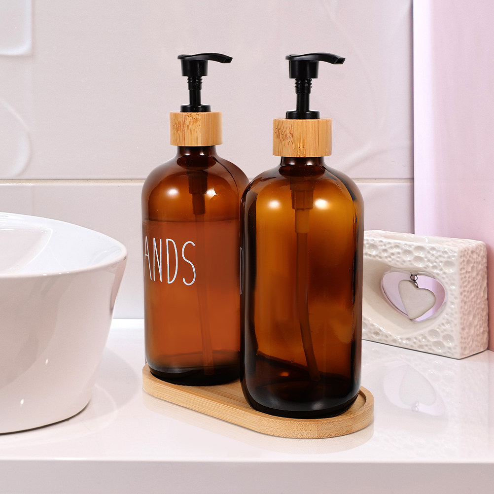 Glass Soap Dish - Dispensador de Jabón de Vidrio Recargable