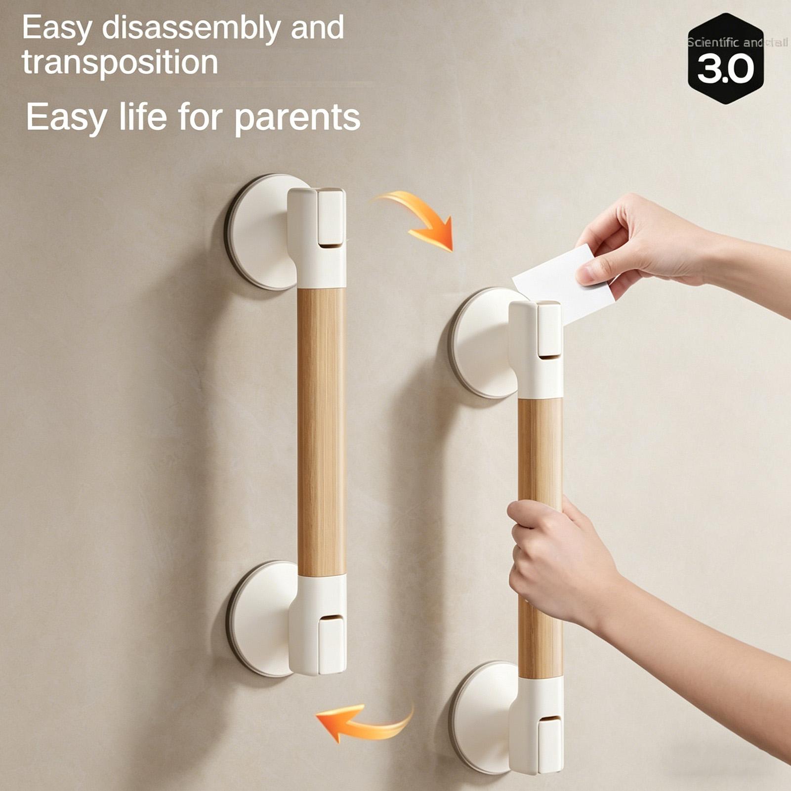Home Bathroom Grab Bar - Barra de apoyo con ventosa para