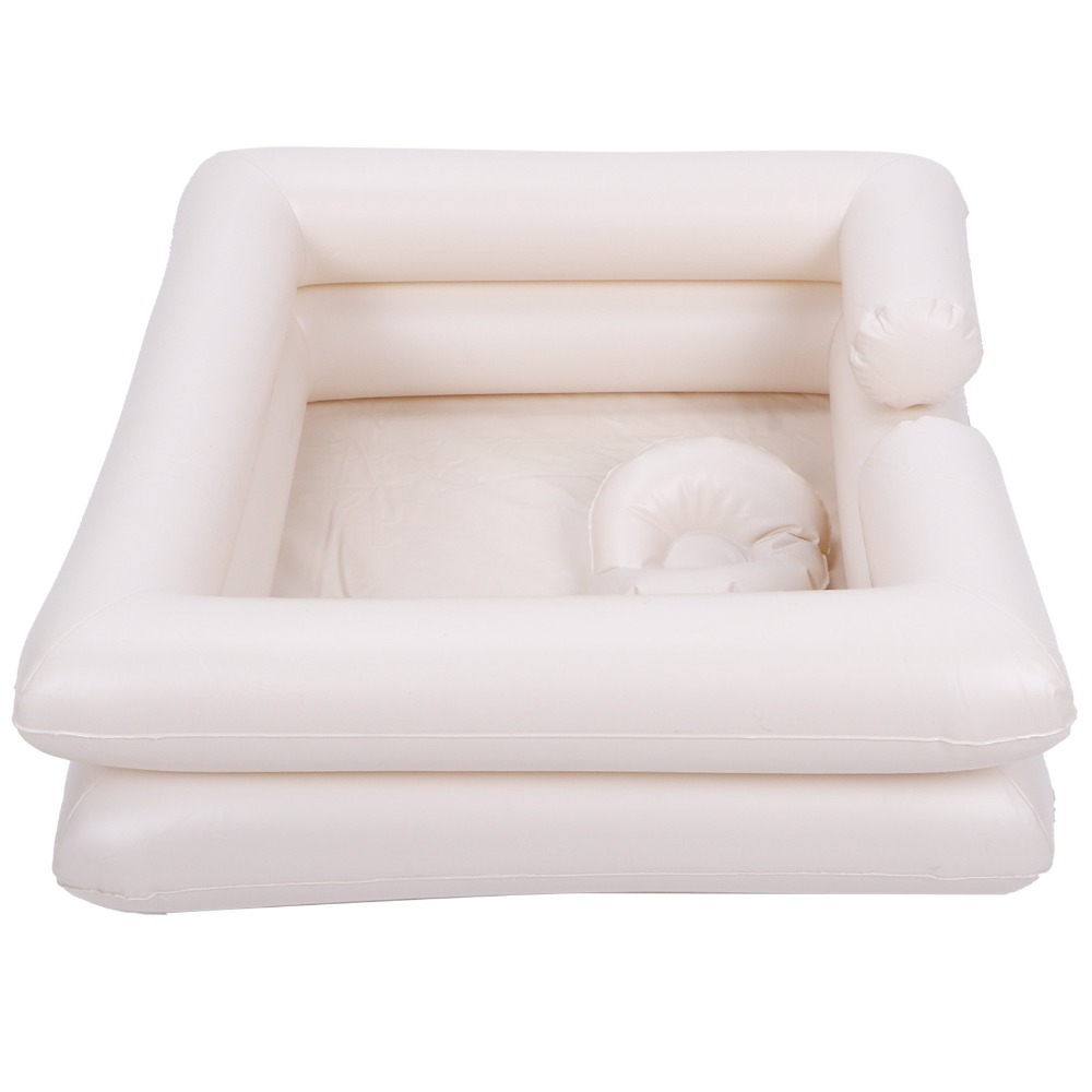 Bathtub Pillow Inflatable - Lavabo Inflable de PVC Blanco, Fácil