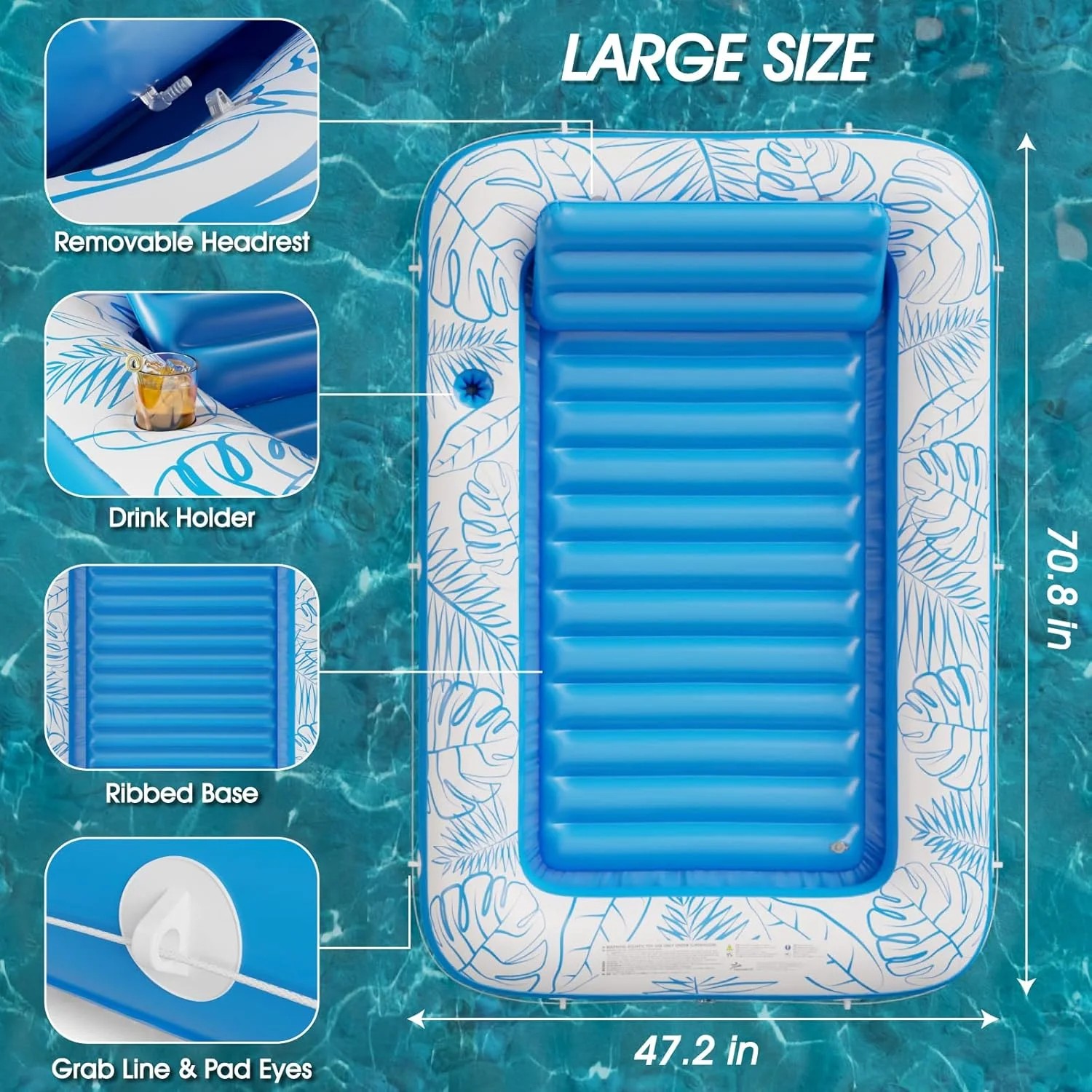 Flotador inflable de gran tama - Bathtub Pillow Inflatable reseña y precio
