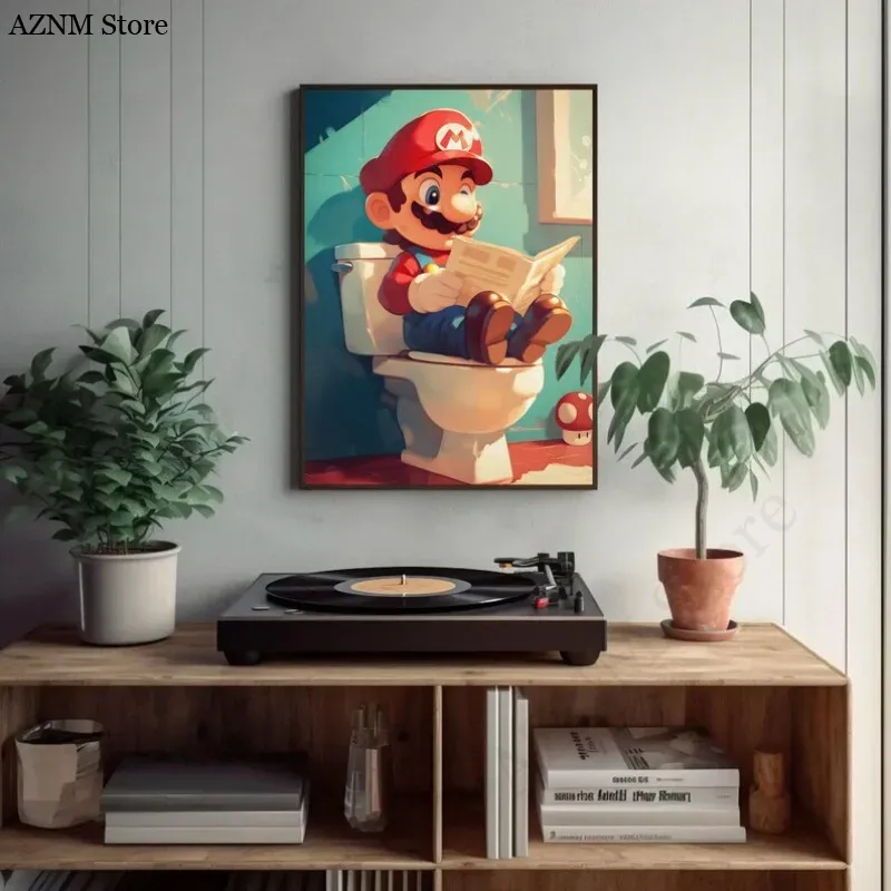 Póster de videojuego de dibujo - Home Bathroom Pictures reseña y precio