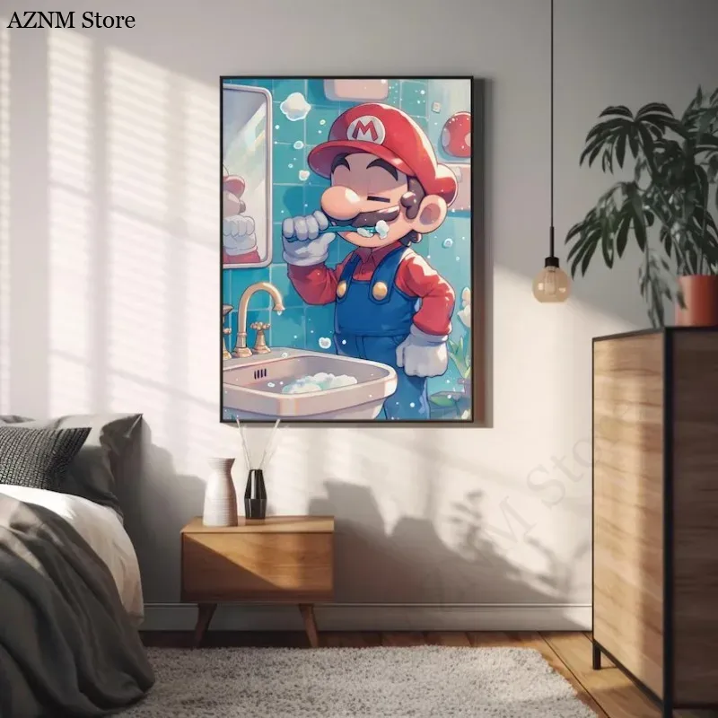 Póster de videojuego de dibujo - Home Bathroom Pictures reseña y precio