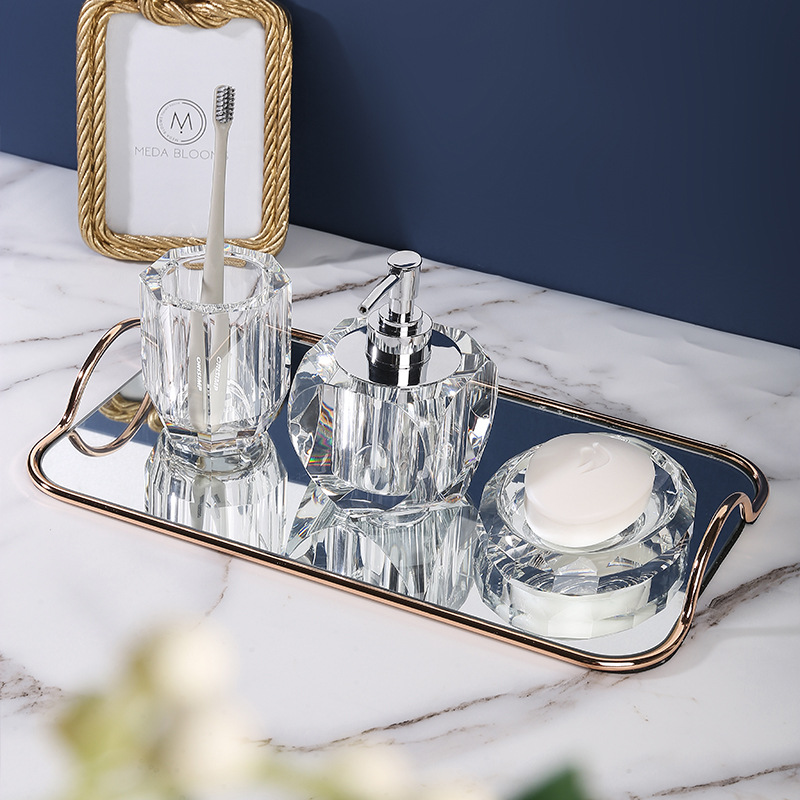 Juego de baño, dispensador de  - Glass Soap Dish reseña y precio