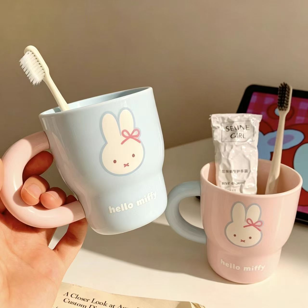 Taza de plástico con diseño de - Home Edit Bathroom reseña y precio