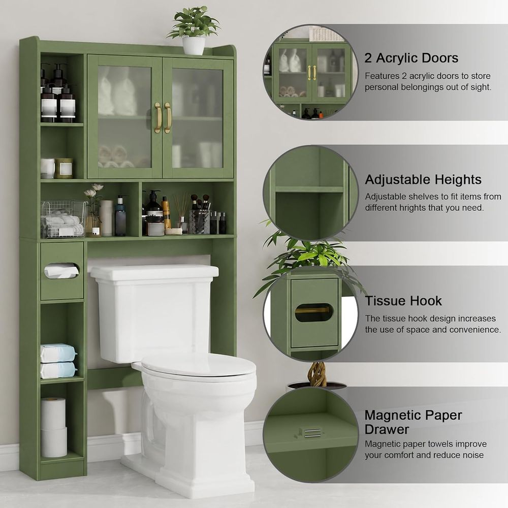 Gabinete de Almacenamiento Acr - Home Bathroom Toilet reseña y precio