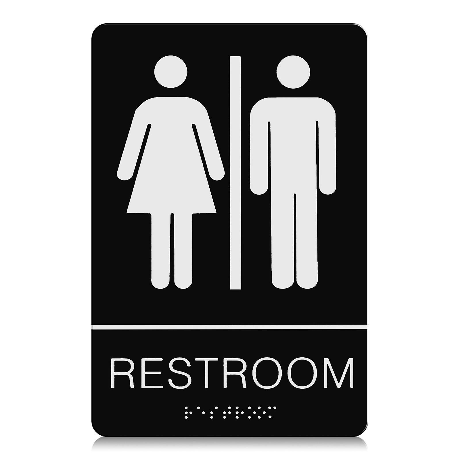 Letrero de Baño en Braille Aut - Home Bathroom Sign reseña y precio