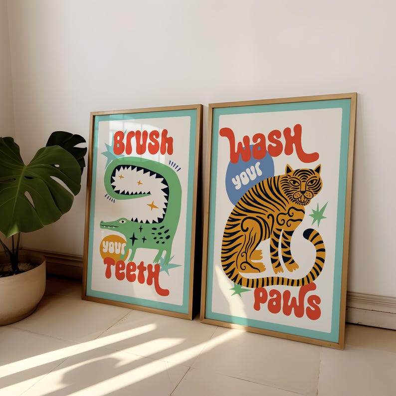 2 unids/set Tigre lavar tus pa - Home Bathroom Toilet reseña y precio